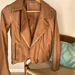 Faux leather jack